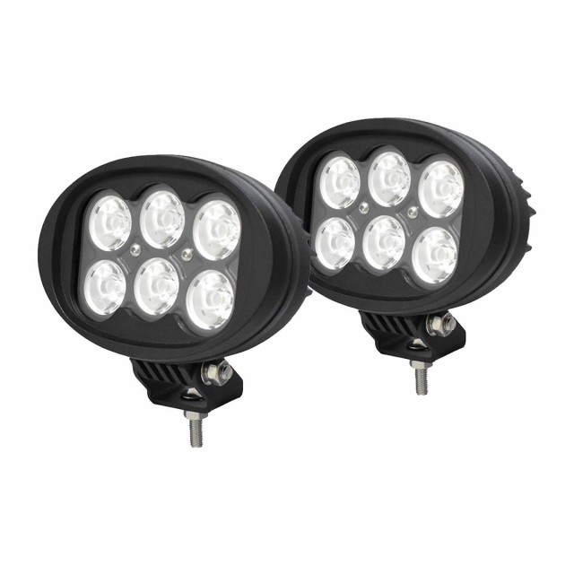 LEDワートライト トラクター 車外灯 60W 狭角 直径155mm 作業灯 6000K 白光 6000LM IP68防水 12V 24V兼用 2個Lightronic