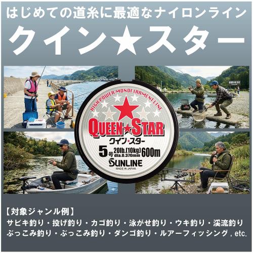 サンライン(SUNLINE) 全魚種対応 道糸 ボビン巻き ナイロンライン クインスター 400m ミストグレー 80号_1