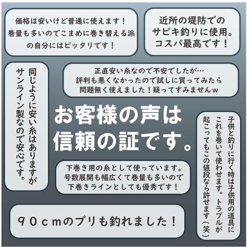サンライン(SUNLINE) 全魚種対応 道糸 ボビン巻き ナイロンライン クインスター 400m ミストグレー 80号_4