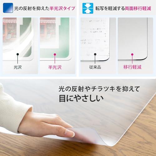 プラス デスクマット マウス対応 エコノミータイプ サイズ 多数 マット めくれにくい インクが移りにくい 1.2？厚 薄手 1045×620？ 透明 DM-006ES 41-051_3