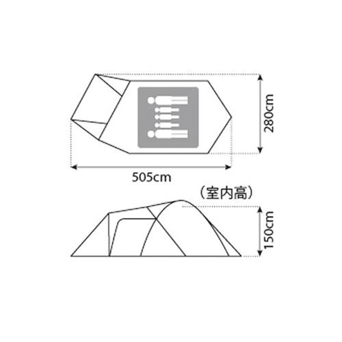 スノーピーク(snow peak) アメニティドーム 5 人用 キャンプハイキング_7