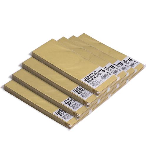 クラフト封筒 長形40号 A4ヨコ4つ折 テープ付 2400枚 59600 10,384円
