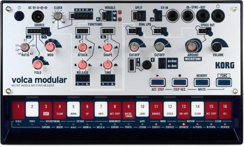 KORG モジュラー シンセサイザー volca modular パッチング ケーブル付属 電池駆動 スピーカー内蔵 ヘッドフォン使用可 どこでも使えるコンパクトサイズ