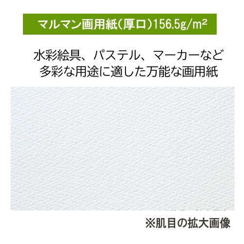 マルマン スケッチブック F4 オリーブシリーズ 画用紙 厚口 20枚 S84X40 40冊入_3