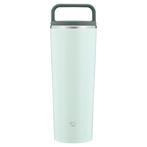 象印マホービン 水筒 ふた付きタンブラー キャリータンブラー 持ち運び可能 シームレスせん ハンドルタイプ 300ml ウォータリーグリーン ふたとパッキンが一体化 お手入れ簡単 洗う点数2点のみ SX-JA40-GM