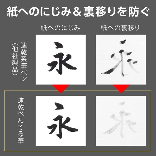ぺんてる 筆ペン 速乾 ぺんてる筆 中字 10本 XFPD5L_3