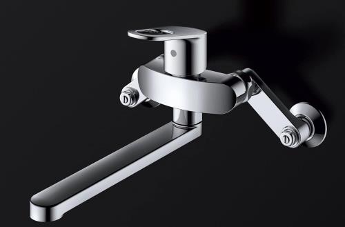 TOTO キッチン用 壁付シングル混合水栓(エコシングル、寒冷地用) TKY01305ZA シルバー