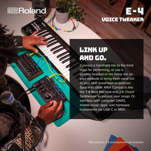 Roland ローランド AIRACompact VOICE TWEAKER E-4 ボイスチェンジャー ボーカルエフェクター リバーブ ルーパー オートピッチ ライブ演奏 ライブ配信 最大3.5時間使用_1