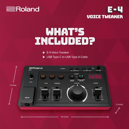 Roland ローランド AIRACompact VOICE TWEAKER E-4 ボイスチェンジャー ボーカルエフェクター リバーブ ルーパー オートピッチ ライブ演奏 ライブ配信 最大3.5時間使用_2