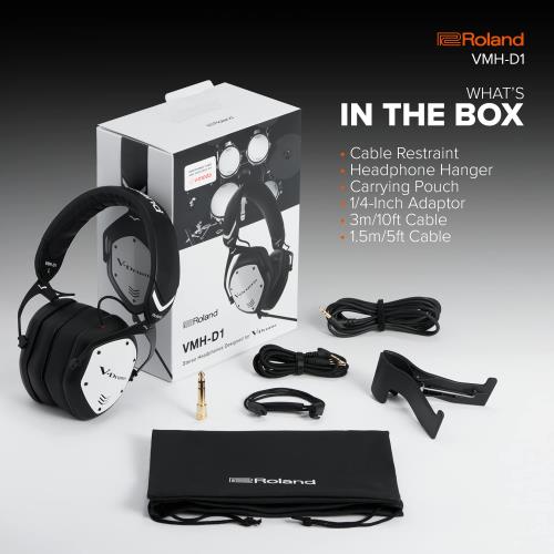 Roland ローランド VMH-D1 V-Drums 電子ドラム演奏用 ヘッドホン ブラック 黒_8