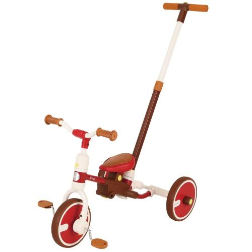 iimoスイッチバイク レッド 1064 カジキリ押棒三輪車 三輪車 トレーニングバイク イイモ 3WAY 3in1 1.5歳から MM