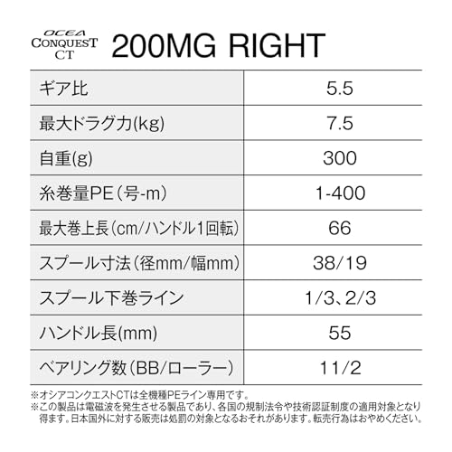 シマノ(SHIMANO) ベイトリール 25オシアコンクエスト CT 200MG (右)_1