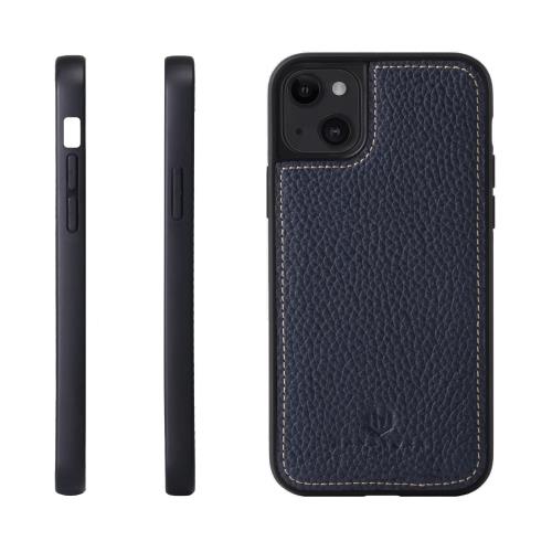 HANATORA iPhone12mini ケース 本革 耐衝撃 スマホケース スマホ コードホルダー 付き シュリンクカーフレザー ギフト バンパー型 マグネットなし ブルーインディゴ SPG-12Mini-BlueIndigo