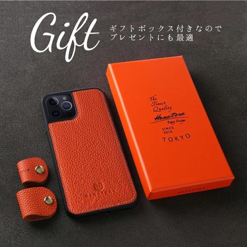 HANATORA iPhone13Pro ケース 本革 耐衝撃 スマホケース スマホ コードホルダー 付き シュリンクカーフレザー ギフト バンパー型 マグネットなし オリーブグレー SPG-13Pro-OliveGray