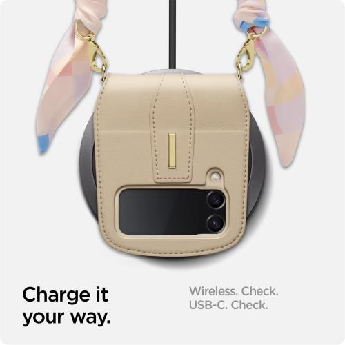 Spigen Galaxy Z Flip4 ケース Dリンク付き [ストラップ付 ☘️spigen Galaxy Z Flip4 ケース ストラップつき Dリンク