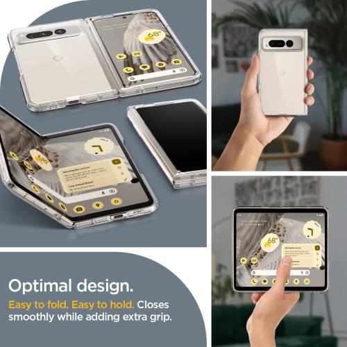 Spigen Pixel Fold ケース 全透明 TPU バンパーケース 2重構造 米軍MIL規格取得 耐衝撃 すり傷防止 黄ばみ無し ワイヤレス充電対応 ウルトラ・ハイブリッド ACS05921 (クリスタル・クリア)_4