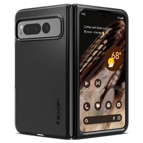 Spigen Pixel Fold ケース 極薄 レンズ保護 擦り傷防止 薄型カバー 軽量 指紋防止 シンプル マット仕上げ ワイヤレス充電対応 シン・フィット ACS05919 (ブラック)