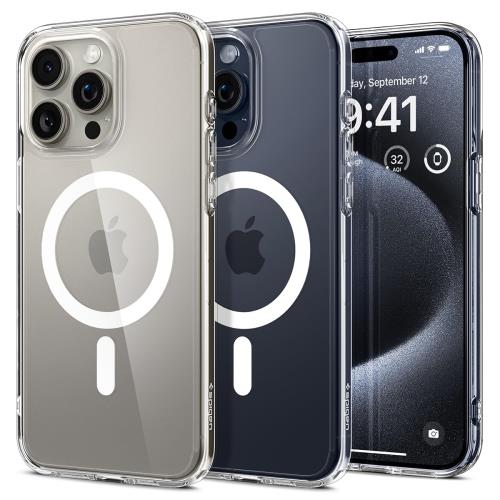 Spigen 創業18年の技術力 iPhone 15 Pro ケース MagSafe クリア 耐衝撃 米軍MIL規格取得 ストラップホール 黄変抑制 透明 ストラップホール マグネット搭載 2重構造 レ