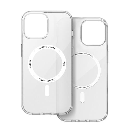 Native Union (Re)Clear Case ？ 透明なイエロー防止ケース ？ マグセーフ対応で内蔵マグネット付き ？ リサイクル素材 ？ 軍用グレードの耐落下保護で超耐久性 ？ iPhone 13 Pro Max用