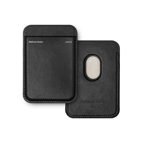 [Native Union] Re Classic Wallet | Magnetic ？ MagSafe対応カードホルダー（iPhone 16, 15, 14, 13用）- 追加のセキュリティと超薄型設計 - 3枚の必要なカードを安全に収納 - 植物ベースの素材（ブラック）