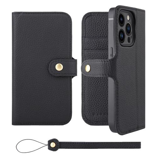 HANATORA iPhone14Pro ケース 手帳型 本革 スマホケース スマホ スタンド ストラップ 付き シュリンクカーフレザー ギフト ベルトあり マグネットなし ブラック H0XB-14Pro-Black 父の日ギフト 父の日 ギフト 誕生日 人気商品 お父さん 服 30代 40代 50代 60代 70代 7,942円