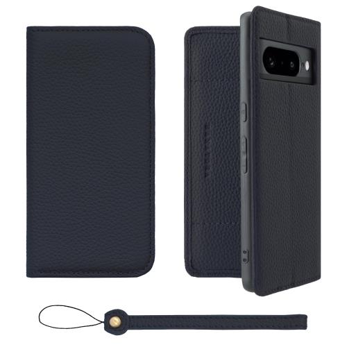 HANATORA Google Pixel 7Pro ケース 手帳型 本革 スマホケース スマホ スタンド ストラップ 付き シュリンクカーフレザー ギフト ベルトなし マグネットなし ネイビー H0XA-GP7Pro-Navy 父の日ギフト 父の日 ギフト 誕生日 人気商品 お父さん 服 30代 40代 50代 60代 70代