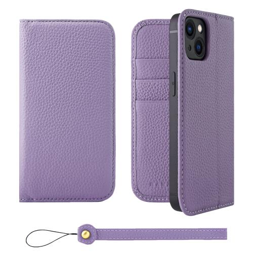 HANATORA iPhone13 ケース 手帳型 本革 スマホケース スマホ スタンド ストラップ 付き シュリンクカーフレザー ギフト ベルトなし マグネットなし パープル H0XA-13-Purple 父の日ギフト 父の日 ギフト 誕生日 人気商品 お父さん 服 30代 40代 50代 60代 70代 8,604円