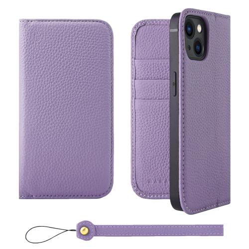 【色:パープル_サイズ:iPhone14】HANATORA iPhone14 ケ Amazon.co.jp: HANATORA iPhone14 ケース 本革 耐衝撃 バンパー