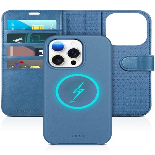 TUCCH iPhone15 Pro 対応 ケース 手帳型 2in1 分離式 iPhone 15 プロ ケース 手帳型 取り外し可能 2way 衝撃吸収 全面保護 カード収納 [RFIDブロッキング] 横置きスタ・