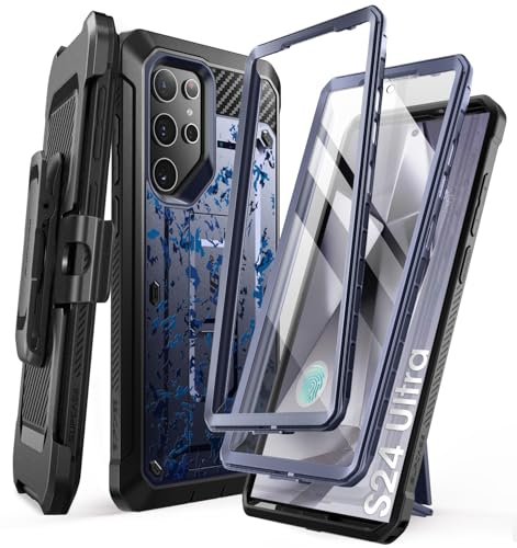 SUPCASE Galaxy S24Ultra ケース 5G 2024年 SC-52E SCG26 米軍MIL規格取得 二枚前面カバー 回転式ベルトクリップ付属 スタンド機能 保護フィルム付き 指紋認証対応 耐衝撃 防塵 アウトドア 保護 S24ウルトラカバー UBProシリーズ
