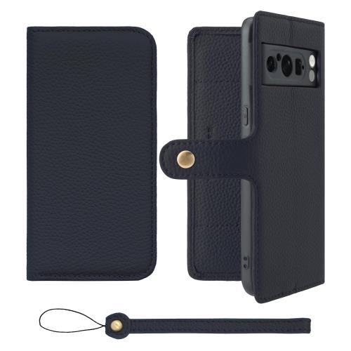 [HANATORA] Google Pixel 8a ケース 手帳型 本革 スマホケース スマホ スタンド ストラップ 付き シュリンクカーフレザー ギフト ベルトあり マグネットなし ネイビー H0XB-GP8a-Navy 父の日ギフト 父の日プレゼント 父の日 誕生日 人気商品 お父さん 服 30代 40代 50代 60代