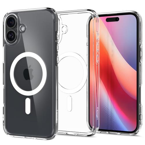 Spigen 創業18年の技術力iPhone 16 ケース クリア MagSafe対応 耐衝撃 ストラップホール 黄変防止 バンパー 米軍MIL規格 ウルトラ・ハイブリッド・マグフィット ACS08205 (ホワイト)