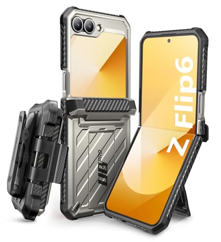 SUPCASE Galaxy Z Flip 6 5G 2024 ケース SC-54E 保護カバー 米軍MIL規格取得 スタンド付き 保護フィルム付き 耐衝撃 ベルトクリップ付き付属 分離式 着脱簡単 Samsung Z Flip 6/ Flip 5対応 UBProシリーズ
