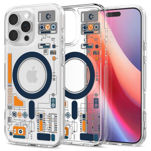 Spigen コラボレーション iPhone 16 Pro Max ケース 半透明 MagSafe対応 米軍MIL規格 ウルトラ・ハイブリッド・マグフィット ACS08726 (ホワイト/アナログ)