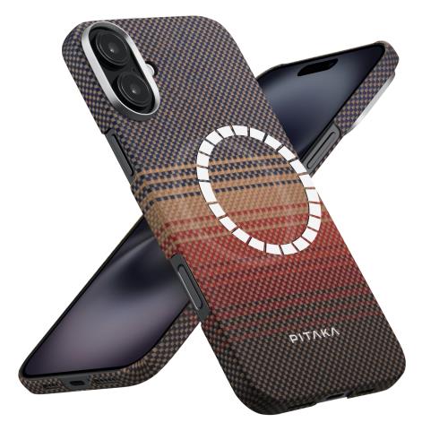 PITAKA」iPhone 16 Pro Max用 浮織ケース MagSafe対応 上下カバーした