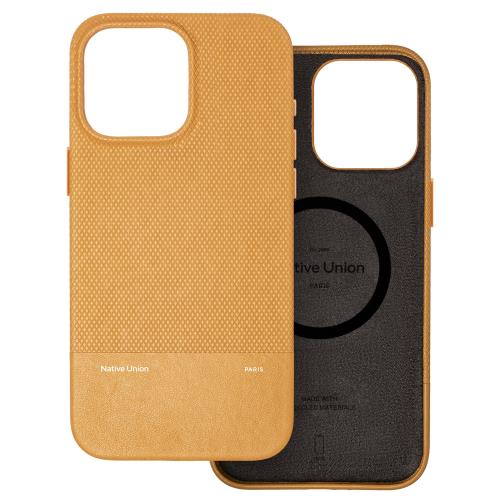 Native Union (Re)Classic Case 3.0 ？ 内蔵マグネット付きMagSafe対応 ？ 耐久性とリサイクル素材 ？ テクスチャーデザイン ？ 最大1.8mの落下保護を備えた超耐久性でiPhone 16 Pro Max用（クラフト）