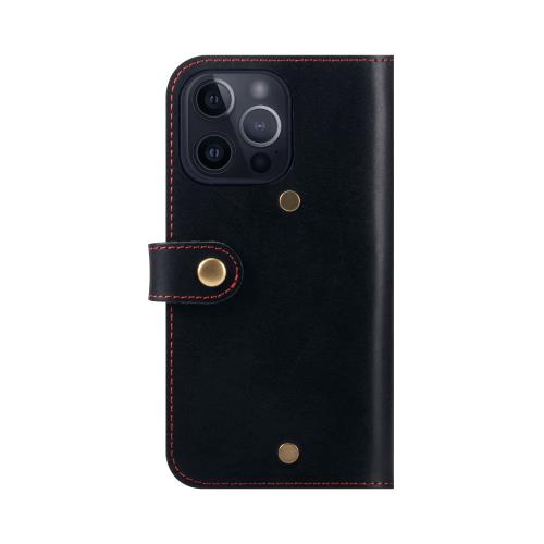 HANATORA iPhone16ProMax ケース 手帳型 本革 スマホケース スマホ スタンド ストラップ 付き イタリアンレザー ギフト マグネットなし ブラック PN-16ProMax-Black 父の日ギフト 父の日 ギフト 誕生日 人気商品 お父さん 服 30代 40代 50代 60代 70代