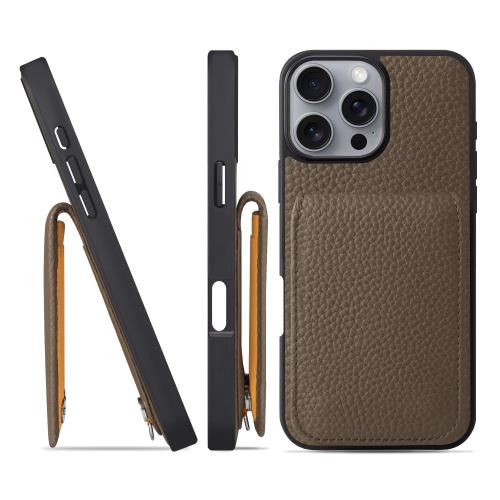 HANATORA iPhone16ProMax ケース バンパー型 本革 スマホケース スマホ カードポケット スタンド ショルダーストラップ 付き シュリンクカーフレザー ギフト トープ SCPG-16ProMax-Taupe 父の日ギフト 父の日 ギフト 誕生日 人気商品 お父さん 服 30代 40代 50代 60代 70代