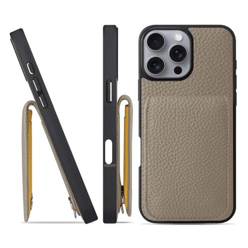 HANATORA iPhone16ProMax ケース バンパー型 本革 スマホケース スマホ カードポケット スタンド ショルダーストラップ 付き シュリンクカーフレザー ギフト グレージ・