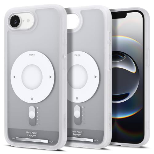 Spigen 創業18年の技術力 iPhone 16e ケース MagSafeアクセサリー対応 マグネット搭載 半透明 ストラップホール 立体的プリント 米軍MIL規格 ウルトラ・ハイブリッド・マグフィット ACS09147 (クラシック・シルバー)