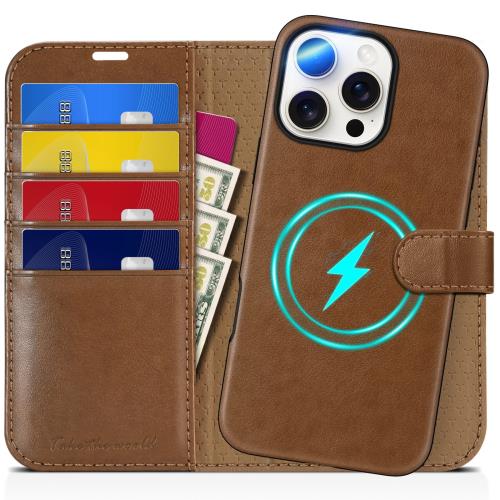 TUCCH iPhone 16 Pro Max 対応 ケース 手帳型 2 in 1 分離式 アイフォーン16プロマックス手帳ケース 取り外し可能 [RFIDブロッキング] カードポケット付き 横置きスタンド機能 衝撃吸収 全面保護 PU合皮 あいふぉん16プロマックス携帯ケース 2024年発売 6.9インチ アイフォン1