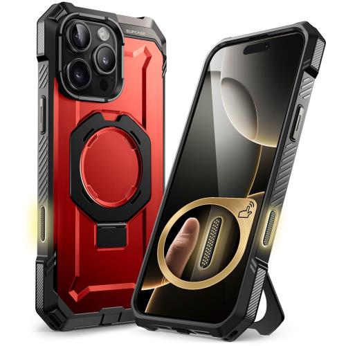 SUPCASE iPhone 16 Pro ケース 6.3インチ 2024 カメラコントロールボタン MagSefe対応 内蔵リング スタンド 横縦両立 超強磁力 耐衝撃 軍用規格保護 四角強化 滑り止め ワイヤレス充電対応 UBGripシリーズ