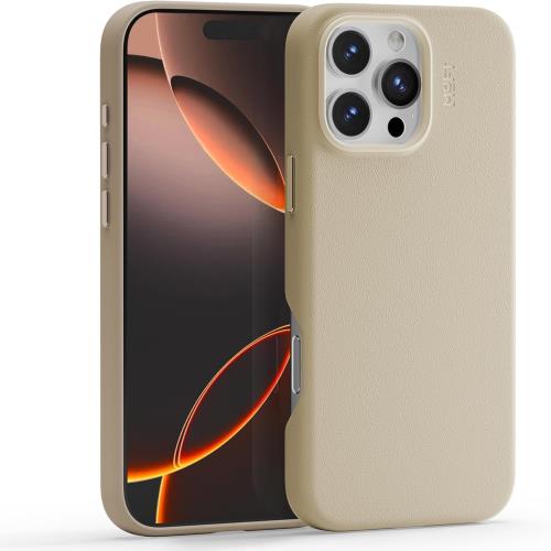 MOFT iPhone 16 シリーズ ケース MagSafe 対応 保護ケース MOVAS? レザーケース 高耐久 MOFT スマホケース 強力磁力 軽量 ワイヤレス充電対応 側面開口設計 1.7m落下防止 色褪せにくい 高反発ボタン レンズ全面保護 (デザートゴールド, iPhone 16 Pro)
