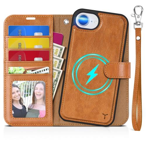 TUCCH iPhone 16e 対応 ケース手帳型 2 in 1 分離式 アイフォーン16e カバー ストラップ付き 取り外し可 [RFIDブロッキング] カードポケット付き 横置きスタンド機能 ・