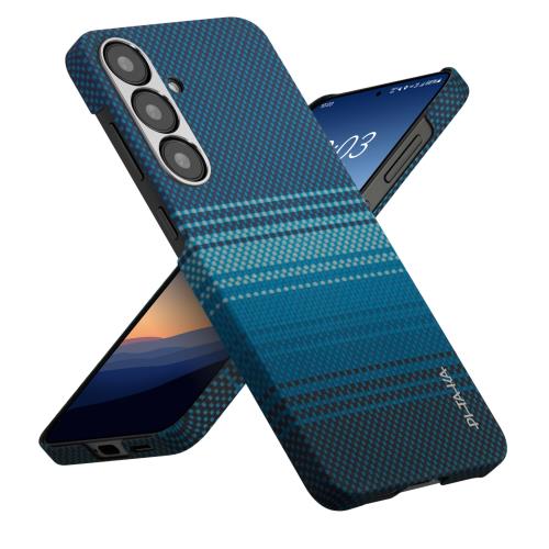 「PITAKA」Galaxy S25 ケース MagSafe対応 アラミド繊維製 高級なカーボン風 超薄 超軽量 耐衝撃 ミニマリスト シンプル デザイン ワイヤレス充電 対応 カバー Moonrise柄