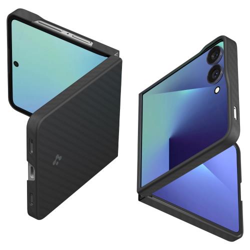 Spigen 創業18年の技術力Galaxy Z Flip7 ケース アラミド繊維製 薄型 傷防止 指紋防止 おしゃれ 耐衝撃 軽量 レンズ保護 先端素材 エアスキン・アラミド ACS09564 (ブラック) 6,311円