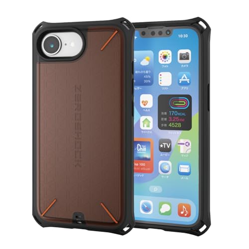 エレコム iPhone 16e ケース 耐衝撃 衝撃吸収 D3O素材 ZEROSHOCK MILスタンダード トリプルストラクチャー設計 衝撃吸収フィルム付き ストラップホール付き ブラック PM-A25SZEROD3BK
