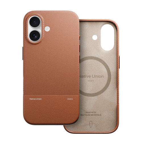 Native Union (Re)Classic Case 3.0 - ネイティブユニオン MagSafe対応、内蔵マグネット - 高耐久性・再生素材使用 - 1.8m/6ft 耐落下保護 iPhone 17 Pro Max(タン/Tan)