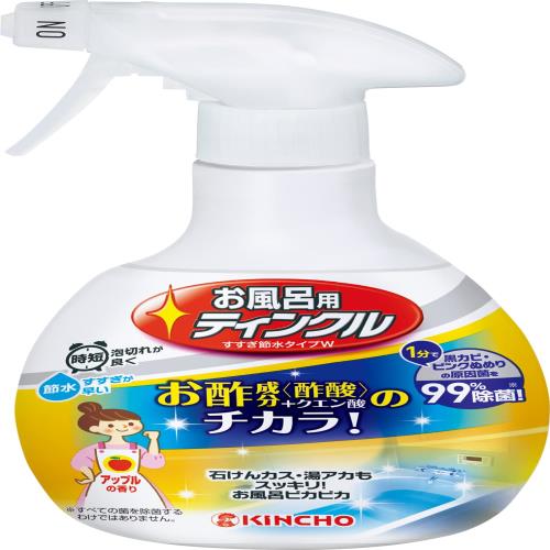大日本除虫菊 お風呂用ティンクル 浴室・浴槽洗剤 水垢 黒カビ ピンクぬめり スプレー お酢成分 400mL その他ダイエット・健康