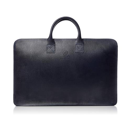グレンロイヤル LIGHT WEIGHT BRIEF CASE ブリーフケース ハンド バッグ 自立式 手提げ 鞄 13インチ PC 収納 撥水 ブライドルレザー 牛革 本革 イギリス製 英国製 02-5258 ダークブルー シボ